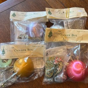 Set of 4 Vintage Cracker Box Ornaments Kits